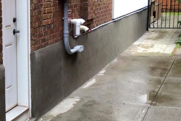 Concrete-parging